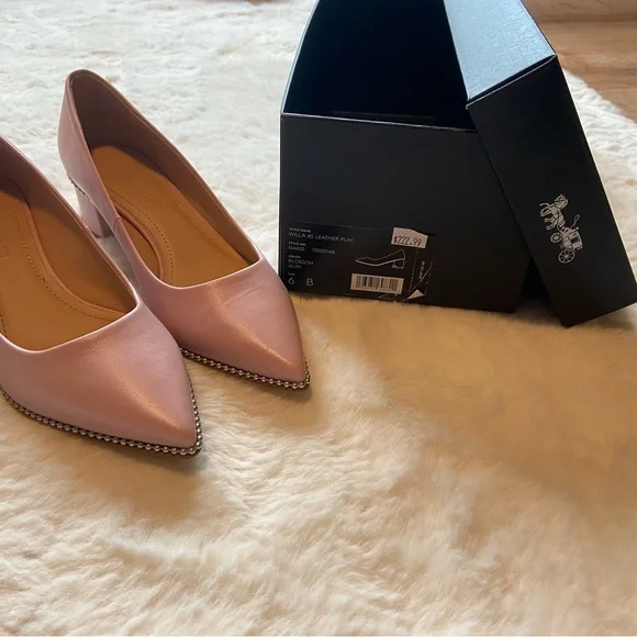 COACH WILLA45LEATHERPUM パンプス COACH(コーチ) / パンプス/22.5cm/PNK/レザー/WILLA 45 LEATHER